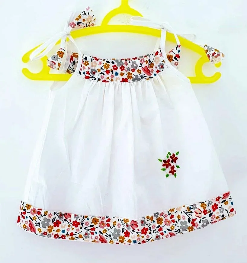 Hand embroidery baby on sale frock