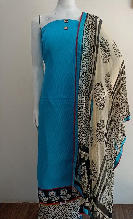 Cotton dresses with chiffon hotsell dupatta online